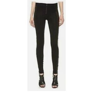 Alice + Olivia Black Suede Leggings
